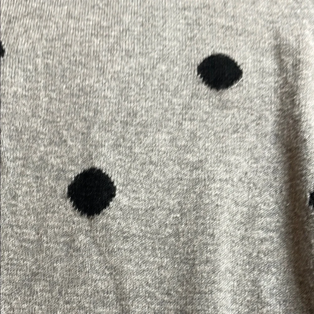 Market & Spruce Gray Polka Dot Sweater